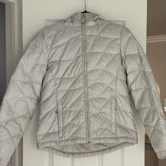 Women's Gray Quilted Down Feather Jacket - Picture 1 of 5